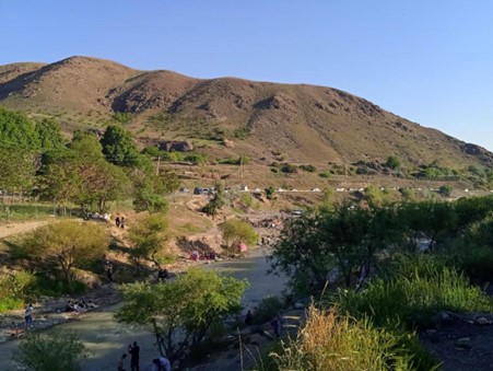 مسیر رودخانه کردان و عبور آن از روستاها